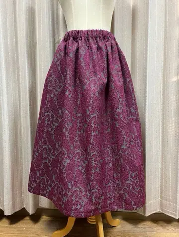 기모노 리메이크 플레어 스커트 빈티지 원단 핸드메이드 겉옷 리메이크