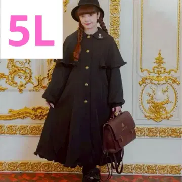 시마무라 아오키 미사코 니나스 콜라보 케이프 코트 5L 블랙