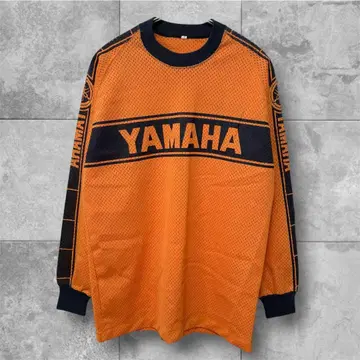 YAMAHA 야마하 메쉬 저지 오렌지 모토크로스 L 빈티지