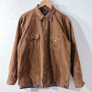 KANSAI JEANS 벨로아 긴팔 셔츠 남성용 XL 구제 의류