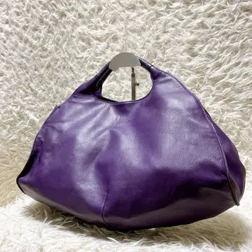 Sybilla 핸드백 보스턴 로고 엠보 가죽 퍼플