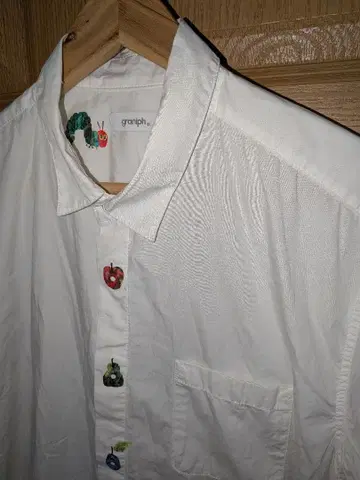 graniph 그라니프 배고픈 애벌레 반팔 셔츠 L 사이즈