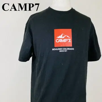 컨디션 최상 CAMP7 반팔 T셔츠 로고 프린트 블랙 L 1149-B