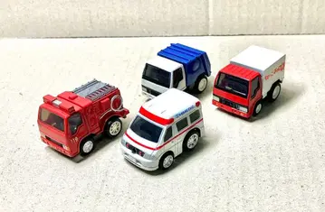 컨디션 최상 치비코 Q 작동 자동차 소방차 구급차 청소차 트럭 4대