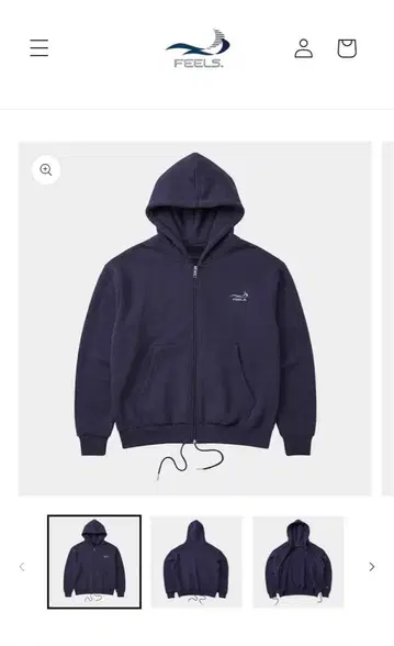 PREMIUM WEIGHT ZIP UP HOODIE NAVY
