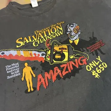 Salvation 체인소 T셔츠 체인소 좀비