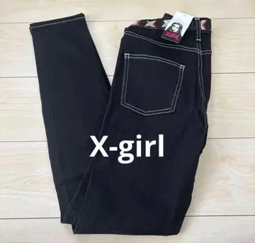 X-girl size2 블랙 스트레이트 청바지 택 포함 정가 12000엔