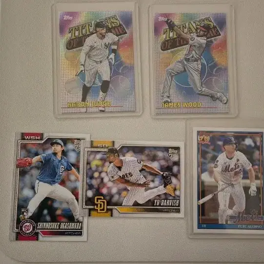 2026 Topps MLB 카드 5장 | 저지+우드 TOG 인서트 포함