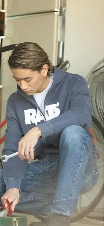 26' RATS 후드티 네이비 L 텐더 로인 하이드앤시크