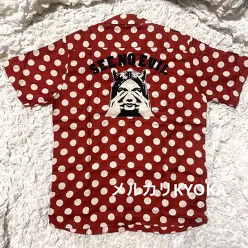 HYSTERIC GLAMOUR 히스걸 SEE NO EVIL 셔츠 빨간색