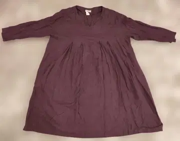 사만사 모스모스 L 사이즈 롱 셔츠 원피스 퍼플