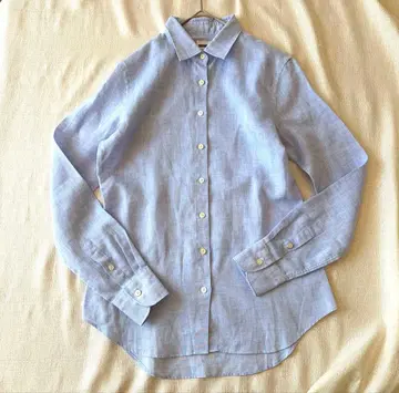 새상품급 Makers Shirt 카마쿠라 긴팔 셔츠 마 혼방 린넨