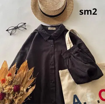 b1856* 사만사 모스모스 린넨 혼방 셔츠 원피스