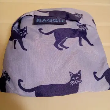 BAGGU 고양이 패턴 에코백
