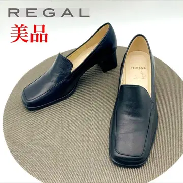 새상품급 REGAL 블랙 힐 로퍼 펌프스