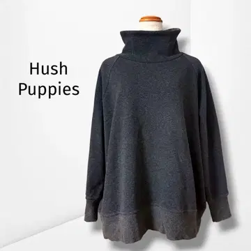 [ 허시파피 ] 터틀넥 맨투맨 루즈핏 체형 커버 L