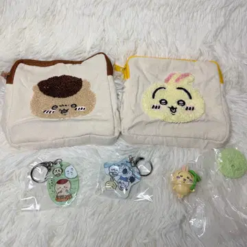 치이카와 (먼작귀) 복슬복슬 파우치 밤만쥬 토끼 키링