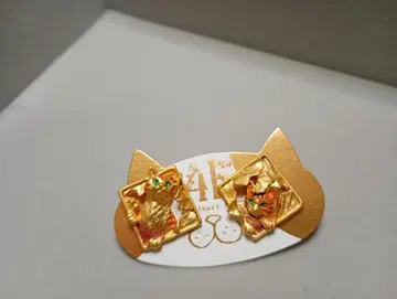 새상품 창호지 찢은 귀걸이 고양이 고양이 파르나토팍