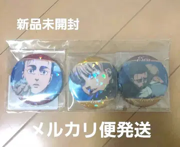 진격의 거인 엘렌&아르민 장면 사진 홀로그램 캔뱃지 세트 새상품