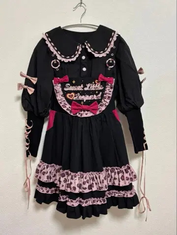 To Alice 레오파드 오버롤 스커트 세트