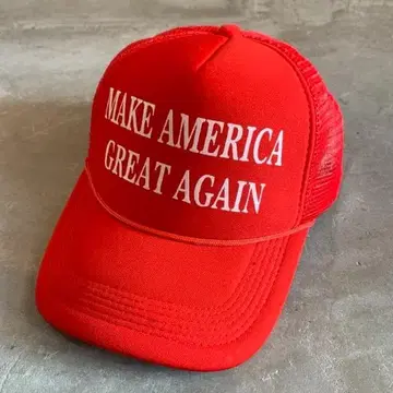 [ Free ] MAGA 메쉬 캡 빨간색 미국 빈티지 의류 트럼프 대통령
