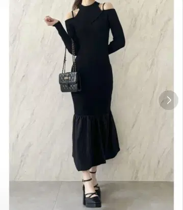 dazzlin 버블 헴 니트 원피스