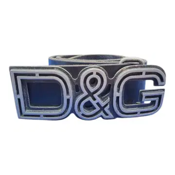 D&G 아카이브 메탈 로고 벨트 메탈 로고 가죽 벨트