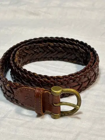 CK 캘빈클라인 가죽 메쉬 벨트 브라운 레어 빈티지