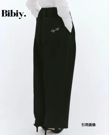 Bibiy VIVIANA PANTS 와이드 턱 팬츠 블랙