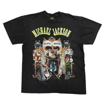 Michael Jackson 블랙 화이트 T셔츠 L