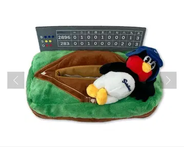 누워있는 츠바쿠로 봉제 인형 티슈 케이스 커버 도쿄 야쿠르트 스왈로스