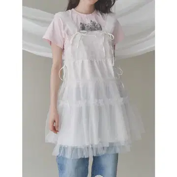 merry jeny 튤 코르셋 미니 원피스