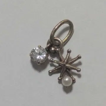 새상품급 NOJESS 펄과 크리스탈 (지르코니아) 눈꽃송이 참