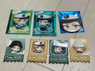 기븐 스마일 베이스 카페 히이라기 겐준 아크릴 카드 캔뱃지 특전 스티커