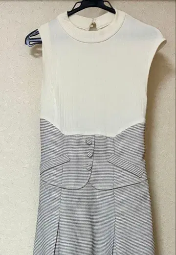 더즐린 미니 체크 코르셋 원피스