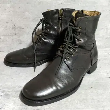 [BUTTERO] B4374/사이드 지퍼 부츠/레이스업/가죽/41