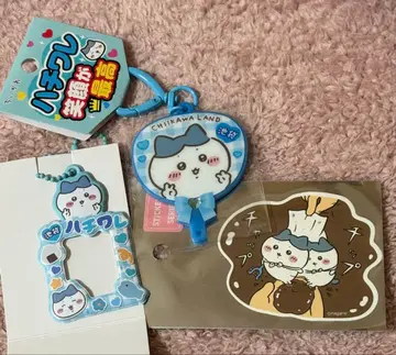 치이카와 랜드 이케부쿠로 하치와레 세트 미니 사진 홀더, 부채, 스티커