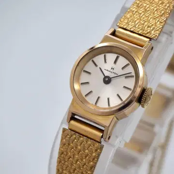 727 작동 Hamilton 여성용 수동 와인딩 골드 빈티지 시계