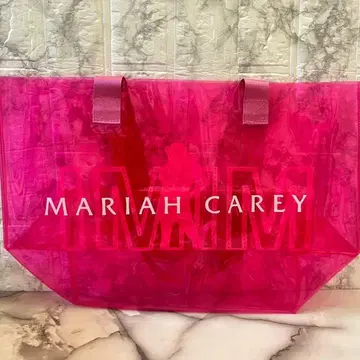 머라이어 캐리 MARIAH CAREY 로고 핑크 클리어 백