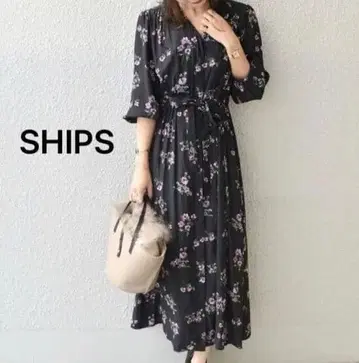 SHIPS 롱 원피스 꽃무늬 새상품급 맥시 원피스 2way 겉옷 최근