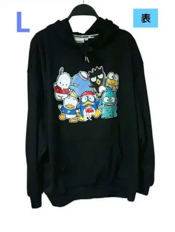 [새상품] 산리오 캐릭터 & 돈펜 콜라보 후드티 L 사이즈 블랙