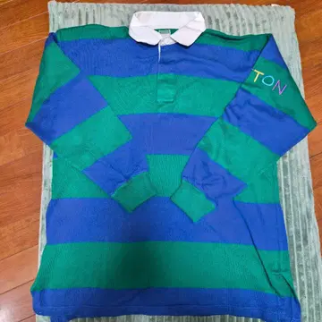 [레어 이탈리아제] 베네통 90s 빈티지 라거 셔츠 소매 로고 M