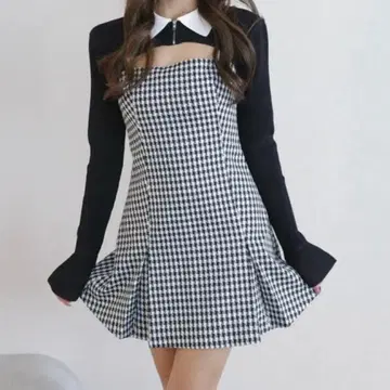 랜디 원피스 하운드투스 앙상블