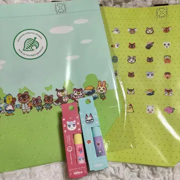 패밀리마트 동물의 숲 토트백 Mitea 립 4종 세트