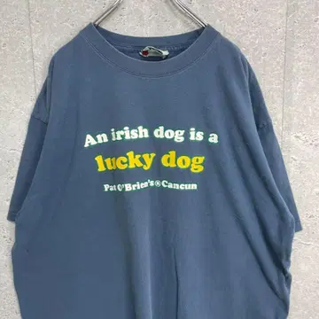 기업 로고 멕시코 음식점 럭키독 프린트 티셔츠 XL 사이즈