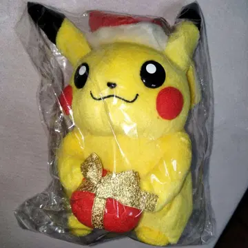 미개봉 2005년 크리스마스 포켓몬 센터 피카츄 봉제 인형 산타