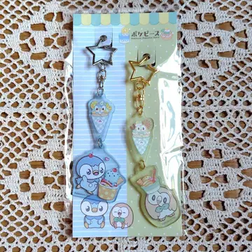 포켓몬 포켓피스 팽도리 & 모쿠로 로스트 아크릴 키링