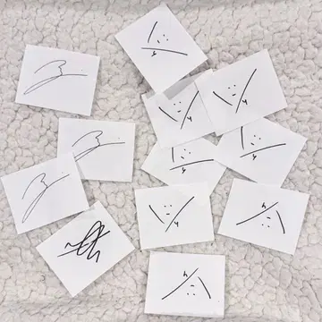 스키즈 팬미팅 4/4 사인 낙하물 13개 현진 한 창빈