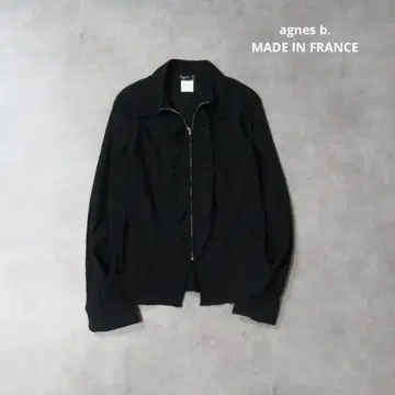 agnes b. / 집업 블랙 셔츠 블라우스 프랑스제 블랙