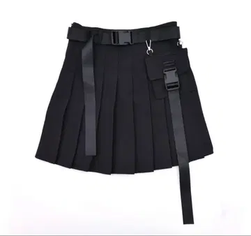 volcan&aphrodite 벨트 포켓 플리츠 스커트